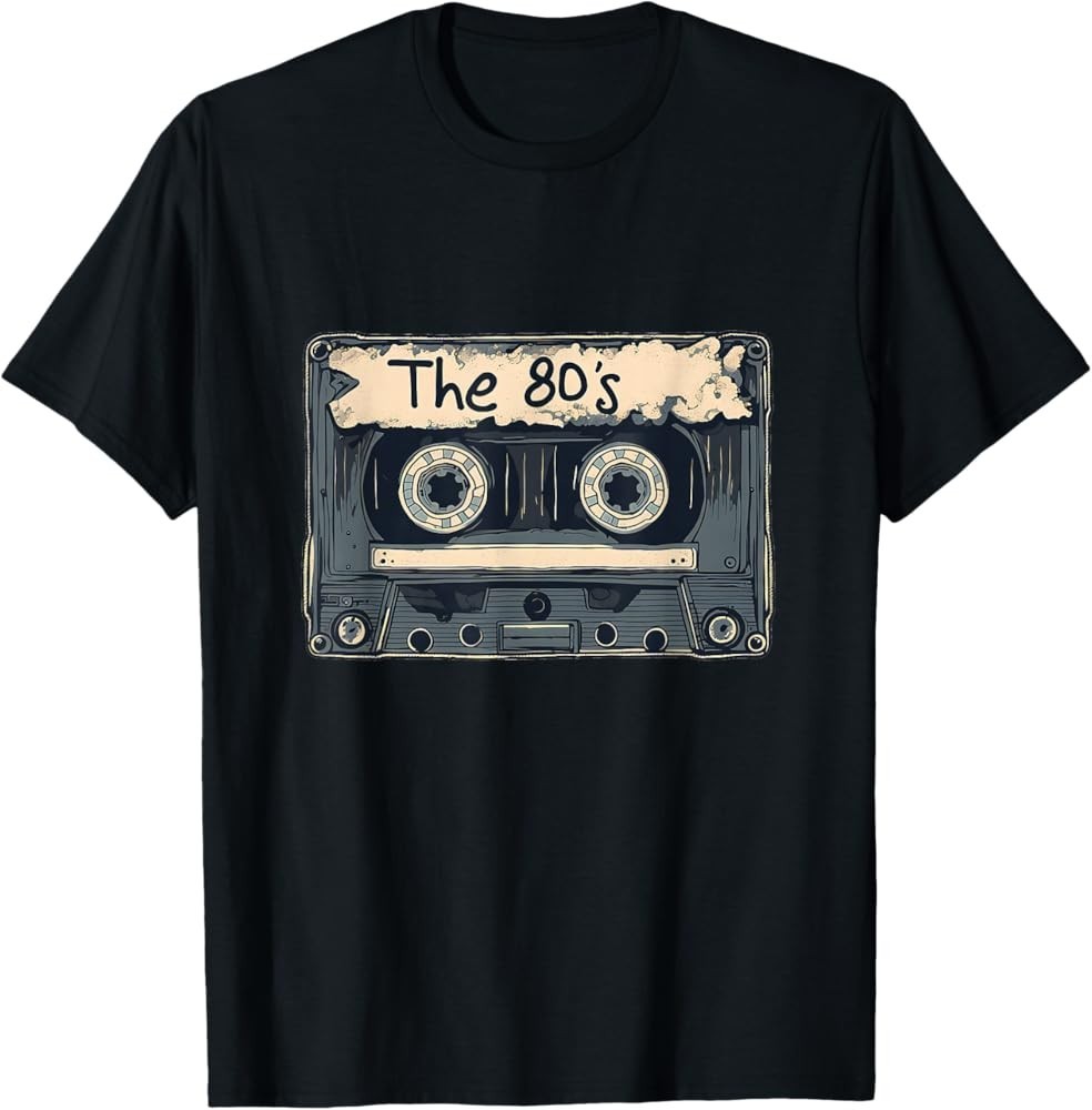Nostalgic 80’s Retro Cassette Throwback Mix Tape 80’s Vintage T-Shirt WOMEN L