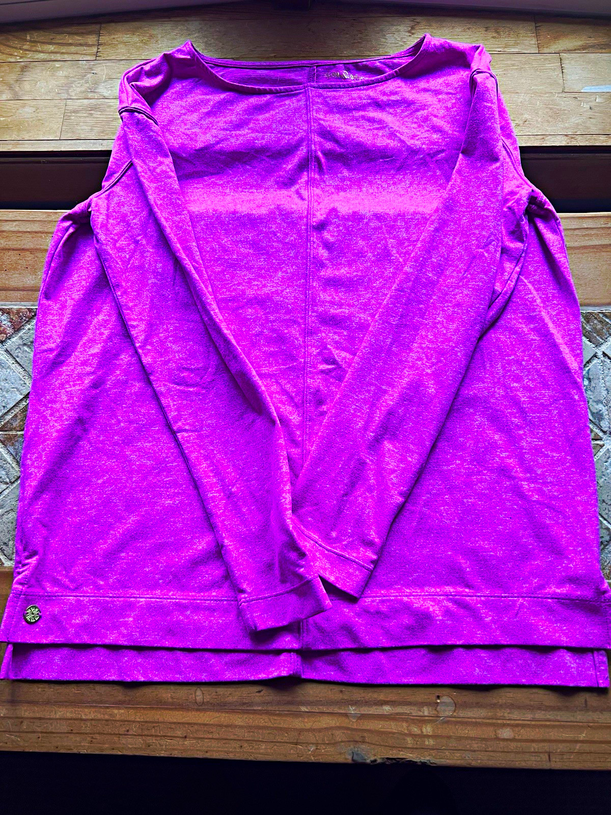 Lilly Pulitzer pink Solid Crew Neck Long Sleeve T-Shirt XXS #88189 # 323