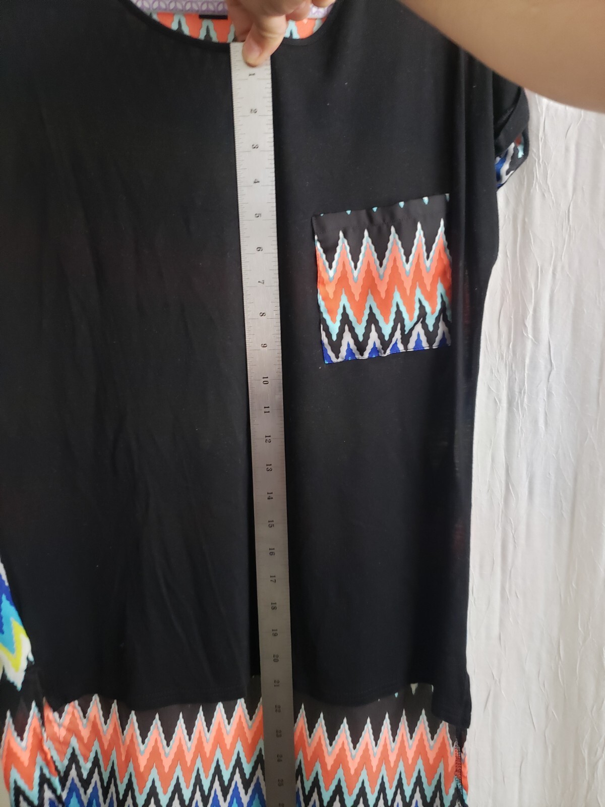 RUE 21 Womens Med Sheer Tribal Tunic Shirt Aztec Southwest Beach Cover-up