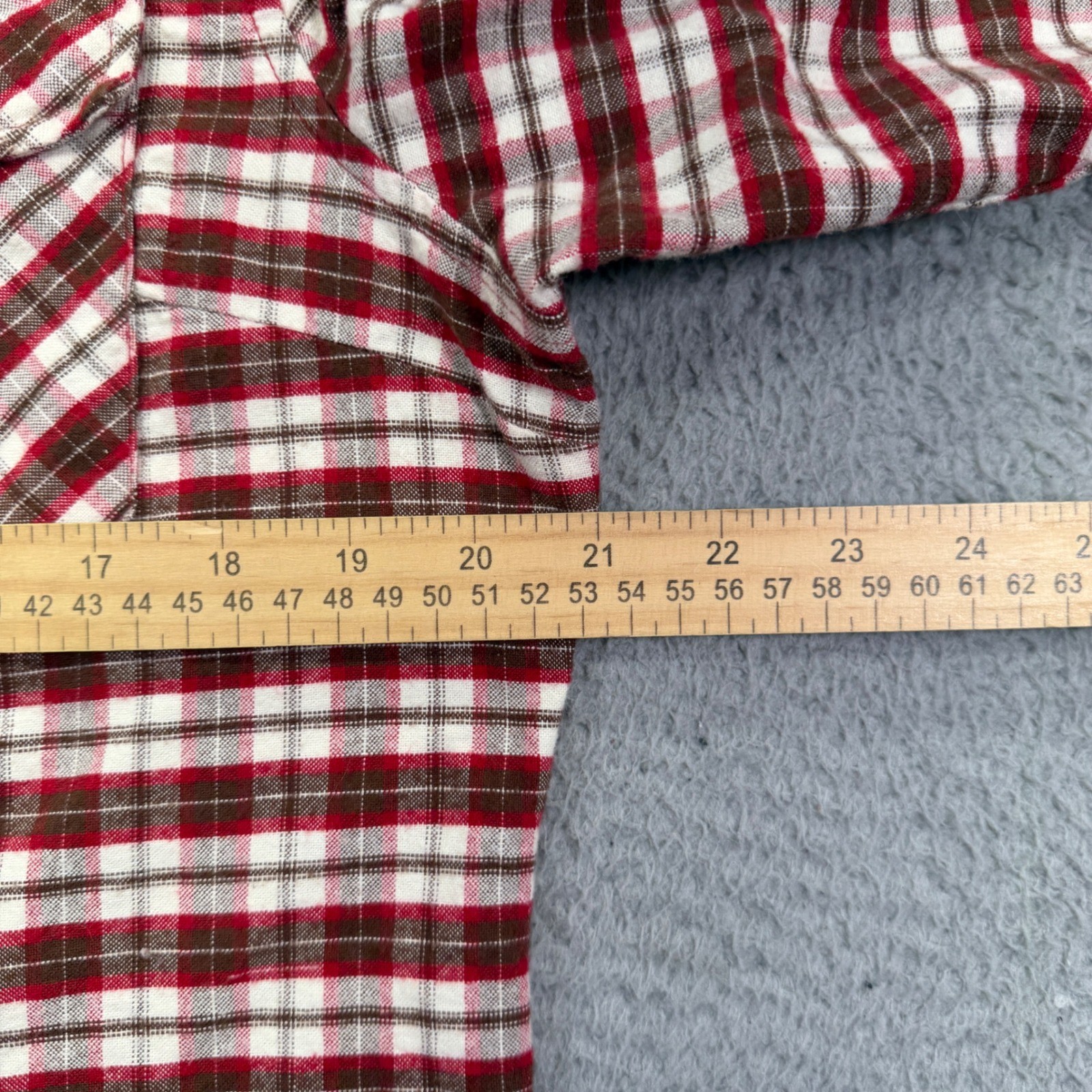 Indian Motorcycle Flannel Shirt Women XL Red Plaid Western Button Up Embroidered
