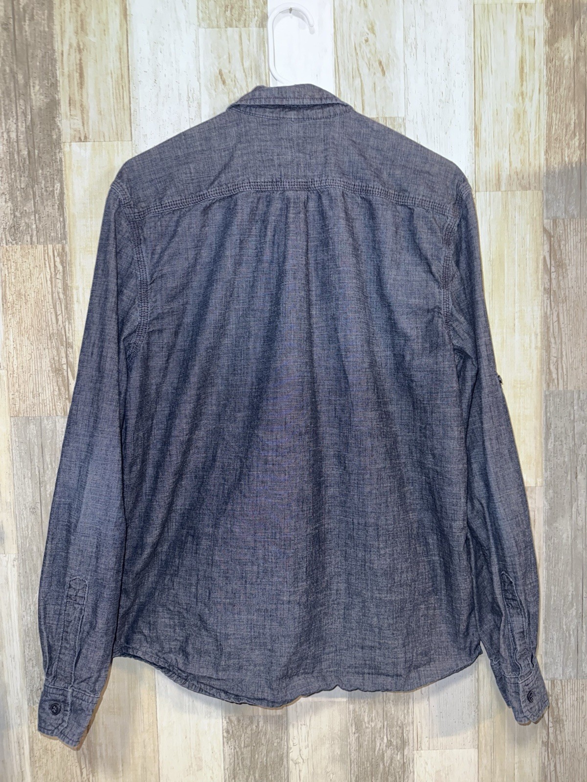 Gap 1969 Icon Gray Denim Worker Shirt / Long Sleeve Button Down / Women’s Large