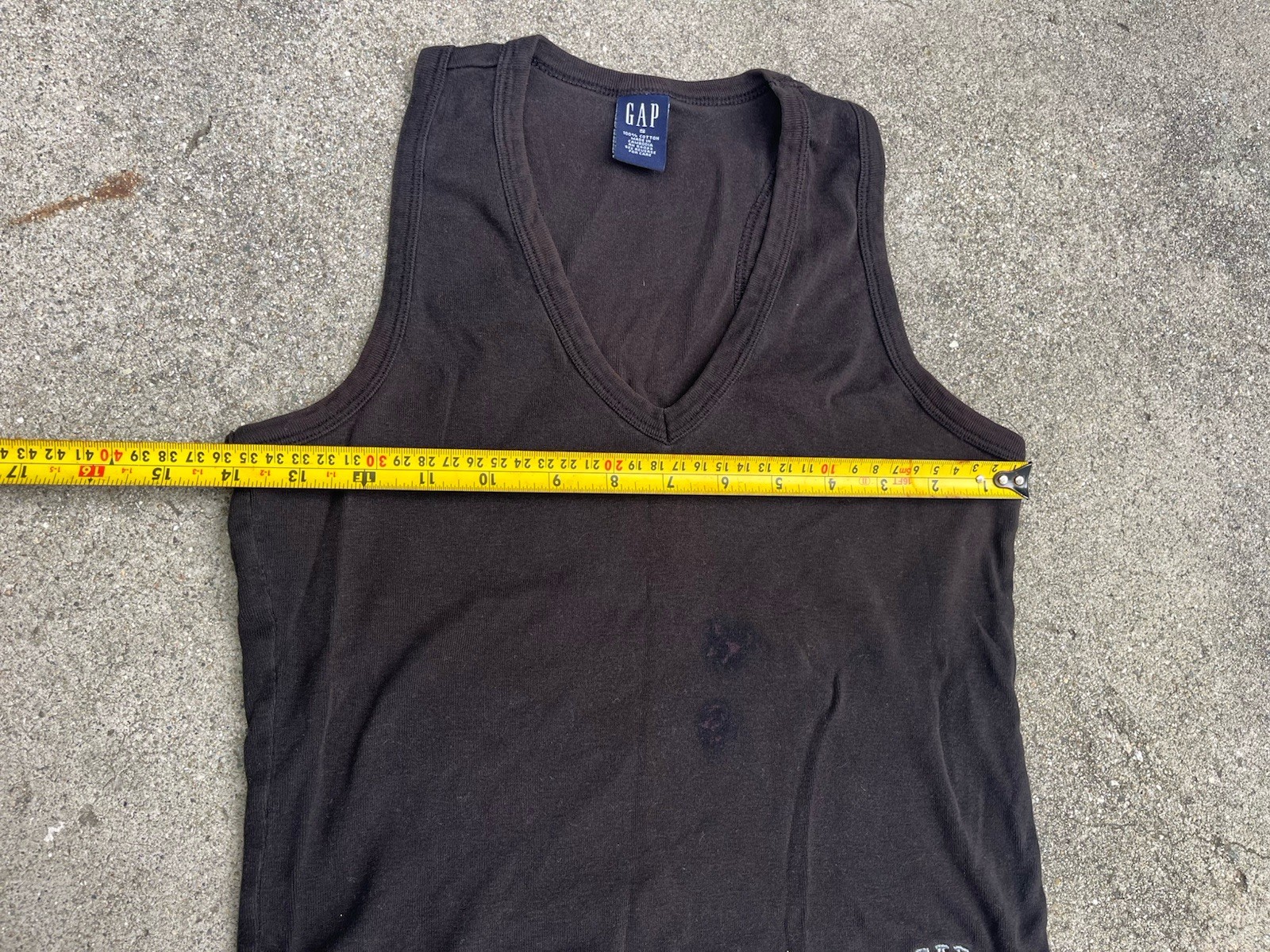 Vintage Gap tank top xs black 100 cotton vtg 90s y2k baby rib tee extra small