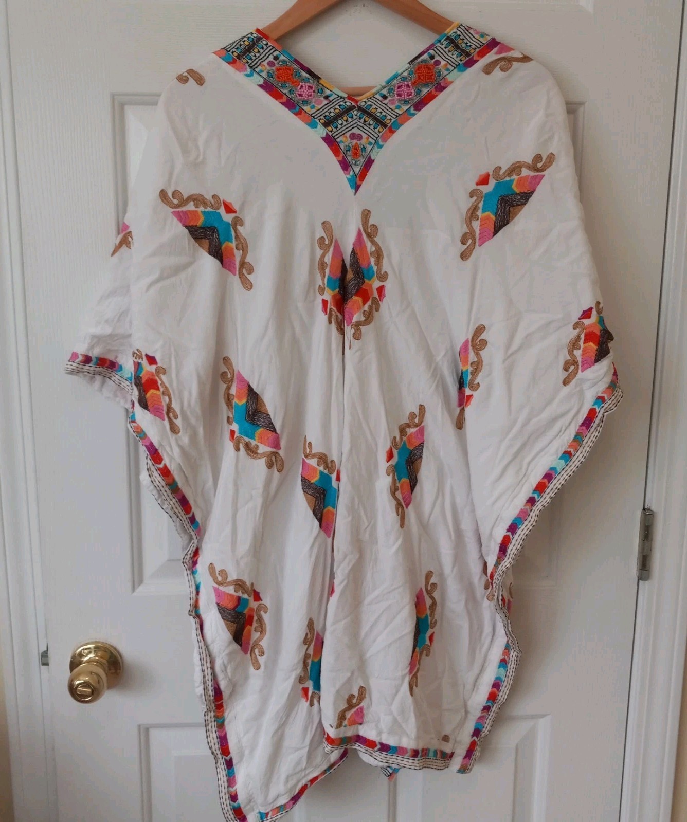 RD & KOKO Women Open Front Embroidered Embellished Kimono Jacket Boho Peasant XS