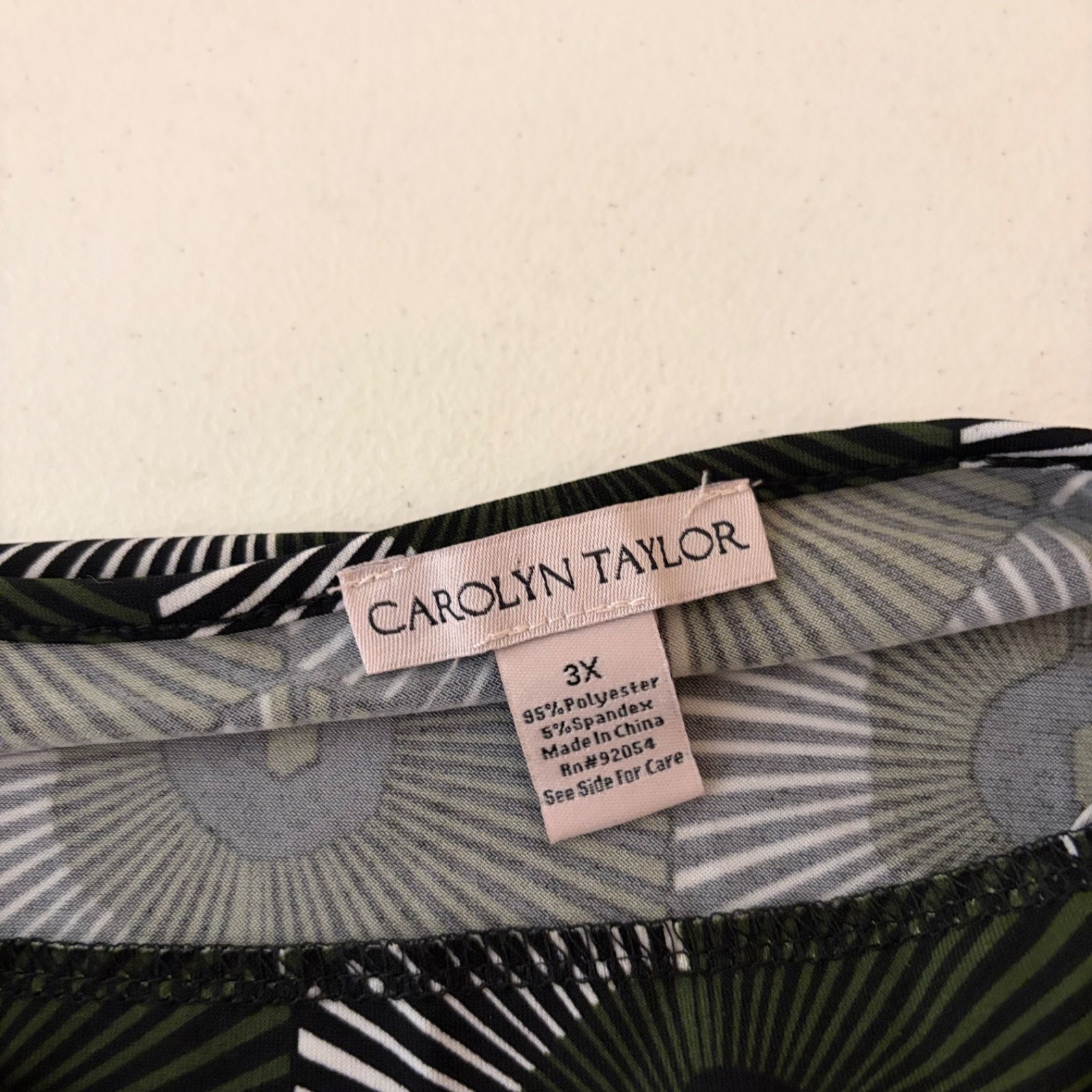 Carolyn Taylor Tank Top Women’s 3X Cowl Neck Sleeveless Chain Causal
