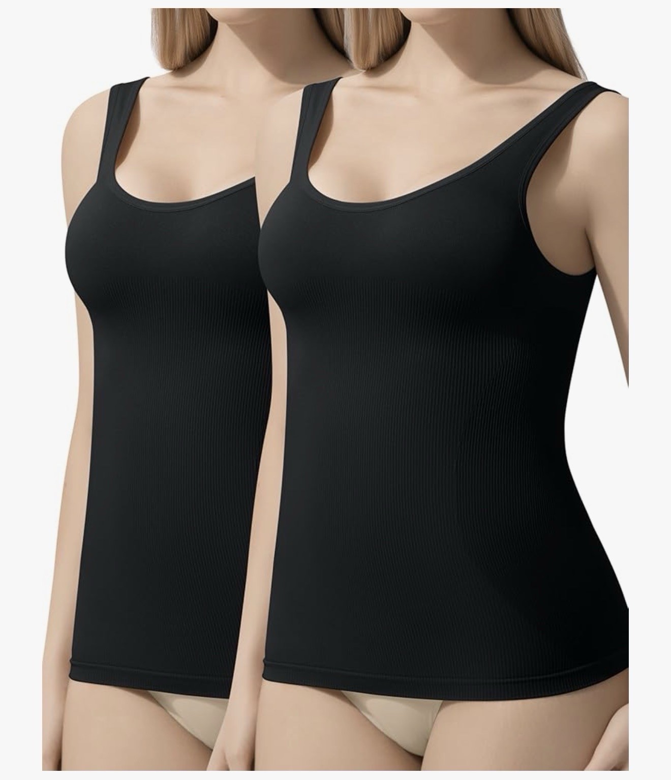 Women’s Shapewear Camisoles With Built in Bra Tummy Control Compression Tank Top