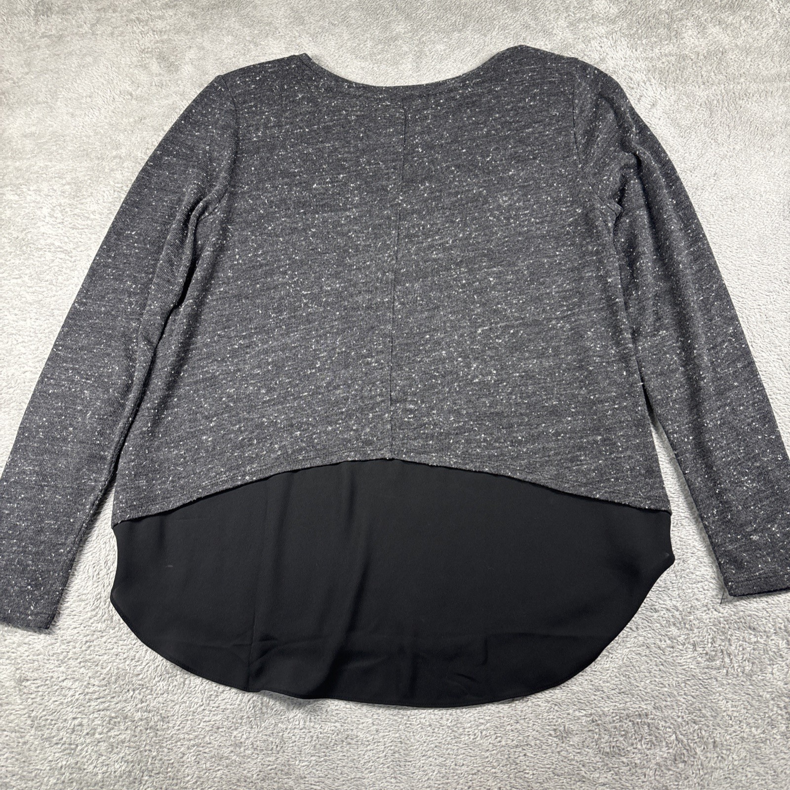 LOFT Speckled Knit Scoop Neck Long Sleeve Women’s Top Size Medium