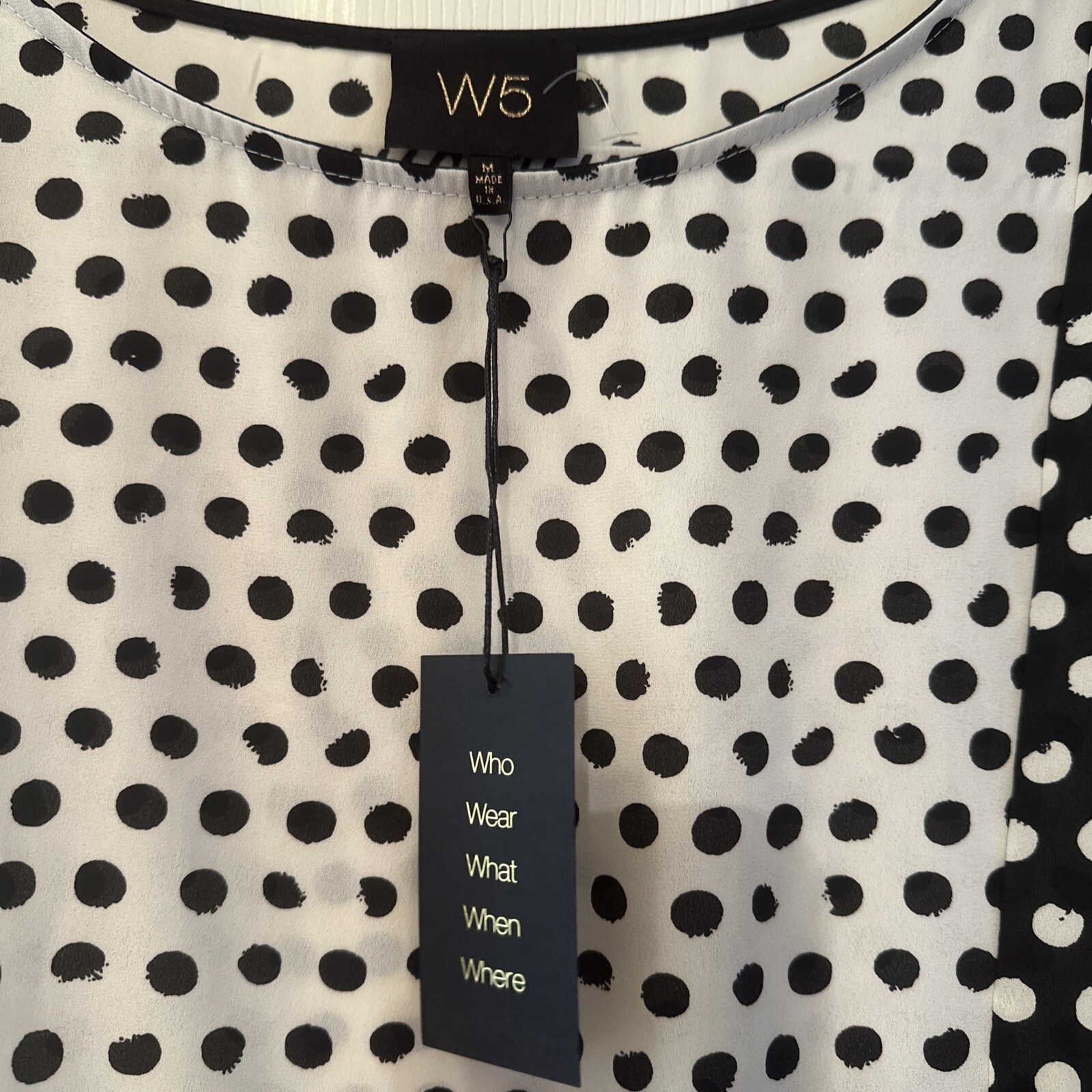 Lot of 3 Assorted Brands Womens Blouse Tops Size M Black / Black & White NWT