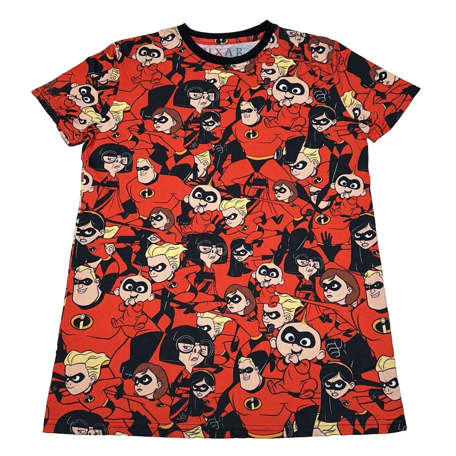 Disney Pixar Cakeworthy The Incredibles All Over Print T-Shirt Size Small