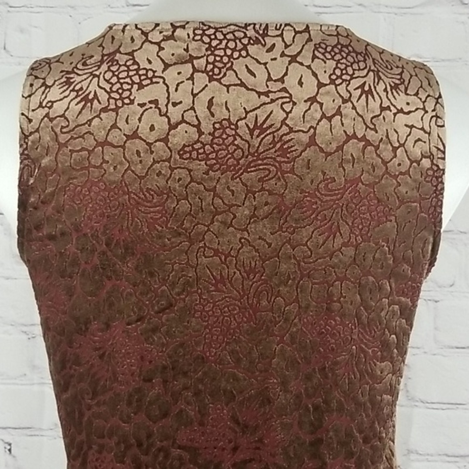 Finn & Grace whimsigoth velvet burnout sleeveless top size XS
