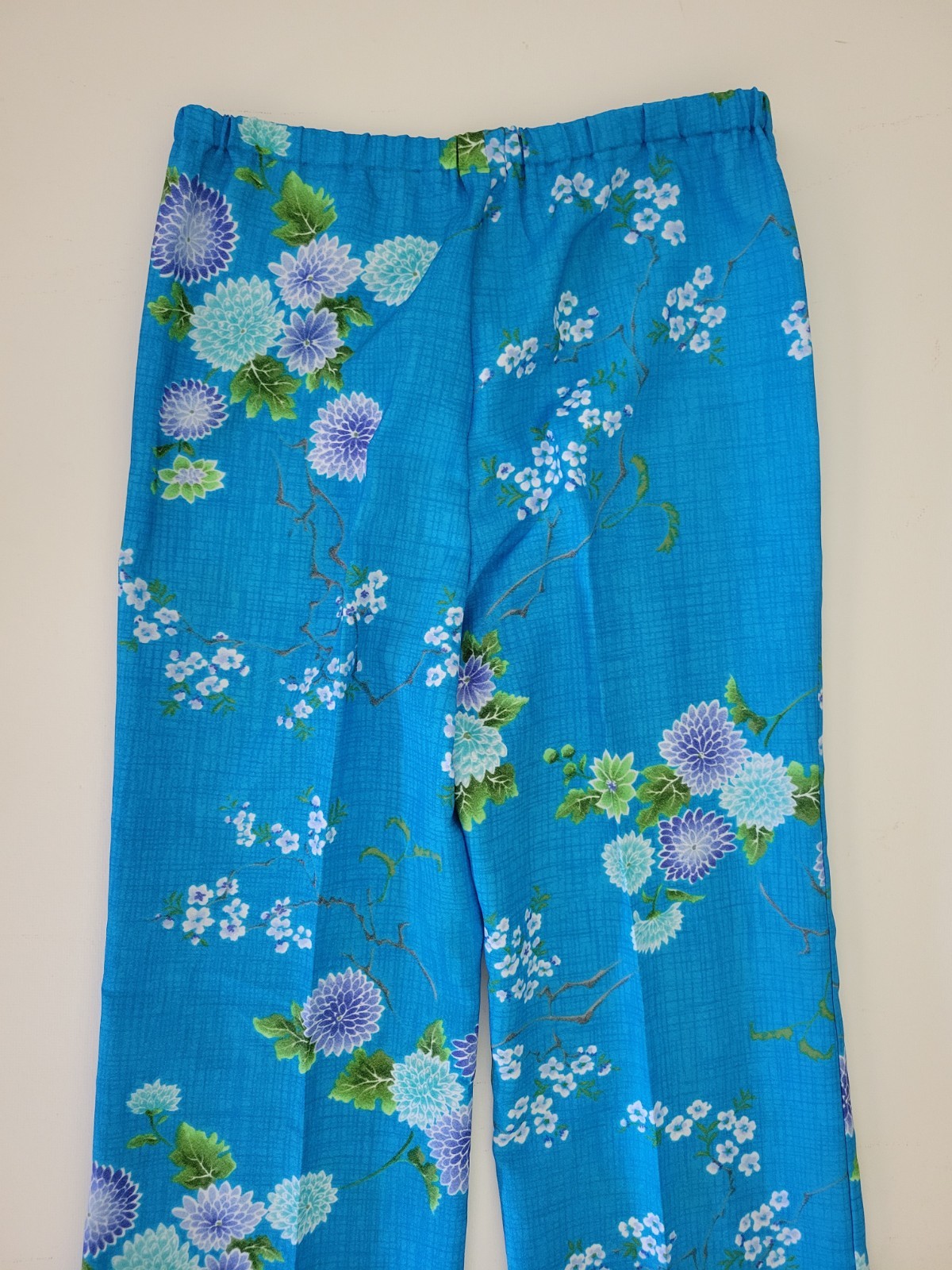 Vintage 1970s Liberty House of Hawaii Mandarin Collar Button Knot Blouse Pants