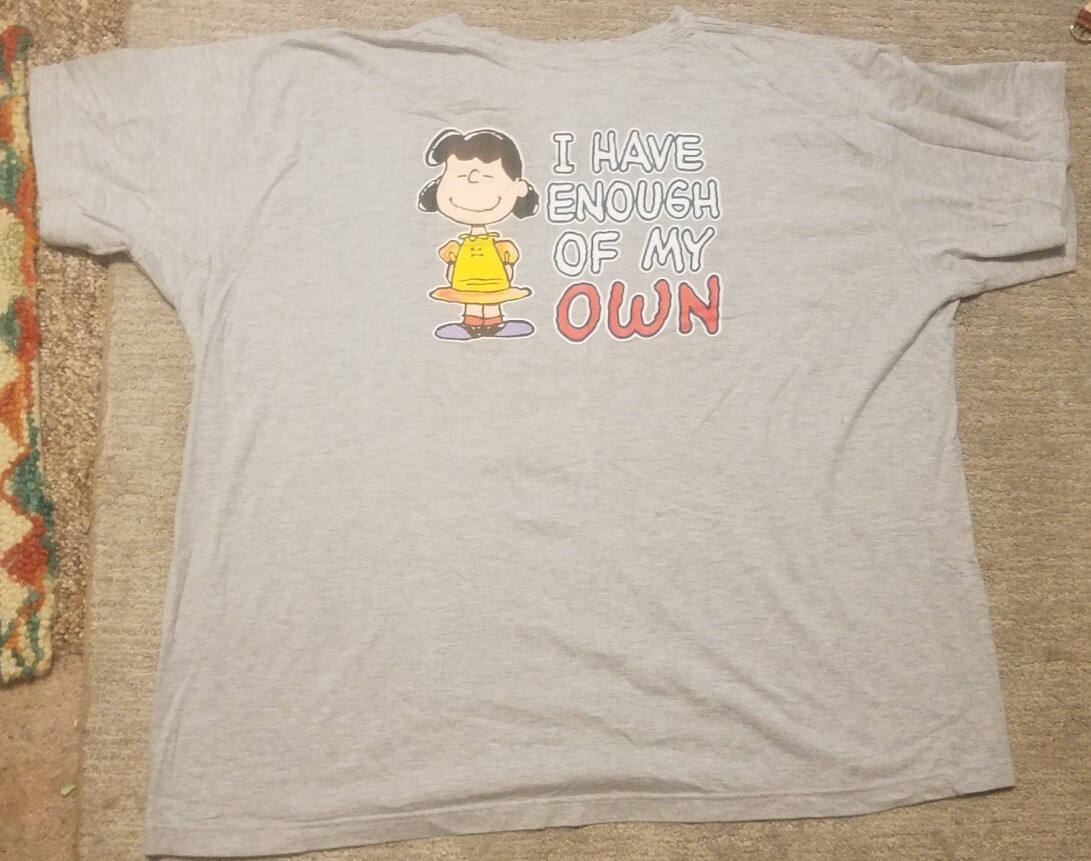 🔥VINTAGE Double Sided 80’s 90’s Peanuts Lucy Shirt Don’t Give Me Your Attitude