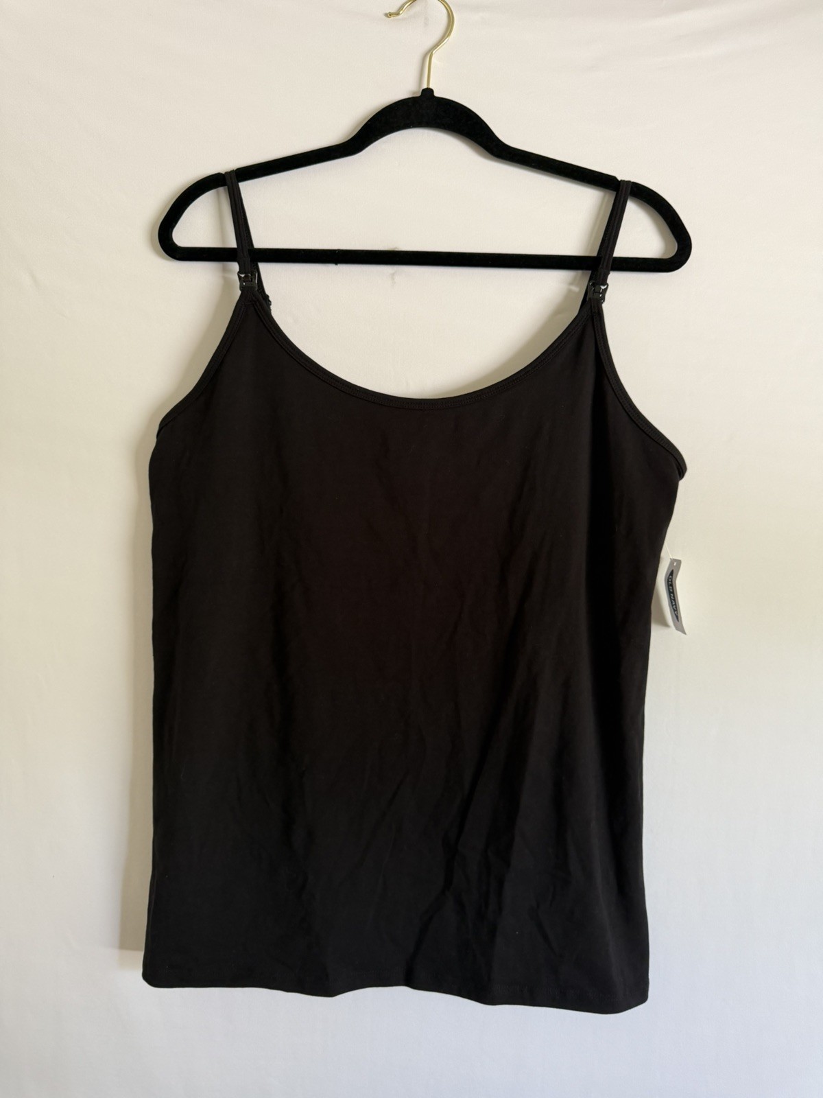 Old Navy Womens Maternity XL Black First Layer Nursing Cami Tank Top New