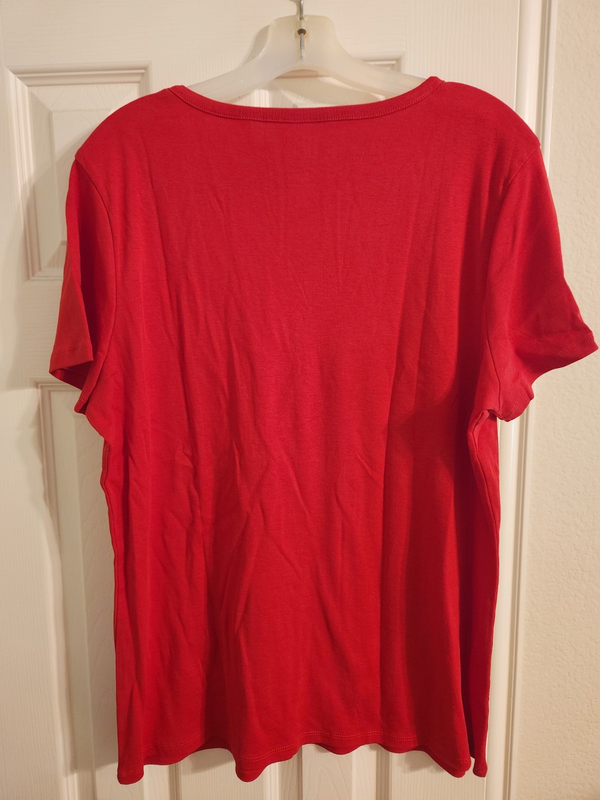 Womens Croft & Barrow Henley Short Sleeve Tee XL NWT Pink or Red