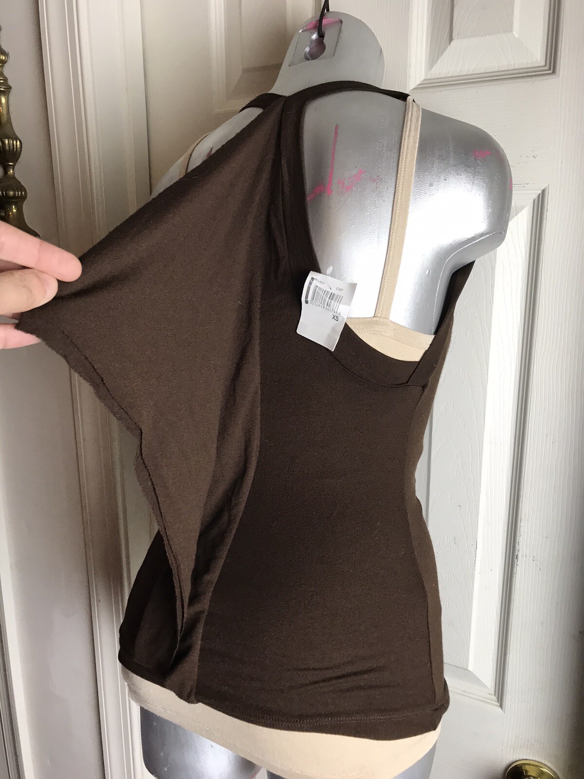 NWT ELLA MOSS ANTHROPOLOGIE SLEEVELESS LAYERED RACER BACK TANK TOP- Size XS