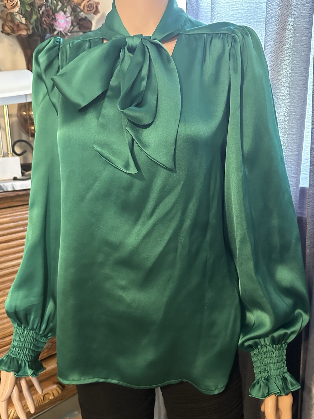 jade melody tam top Long Sleeve Green Size M Flaws
