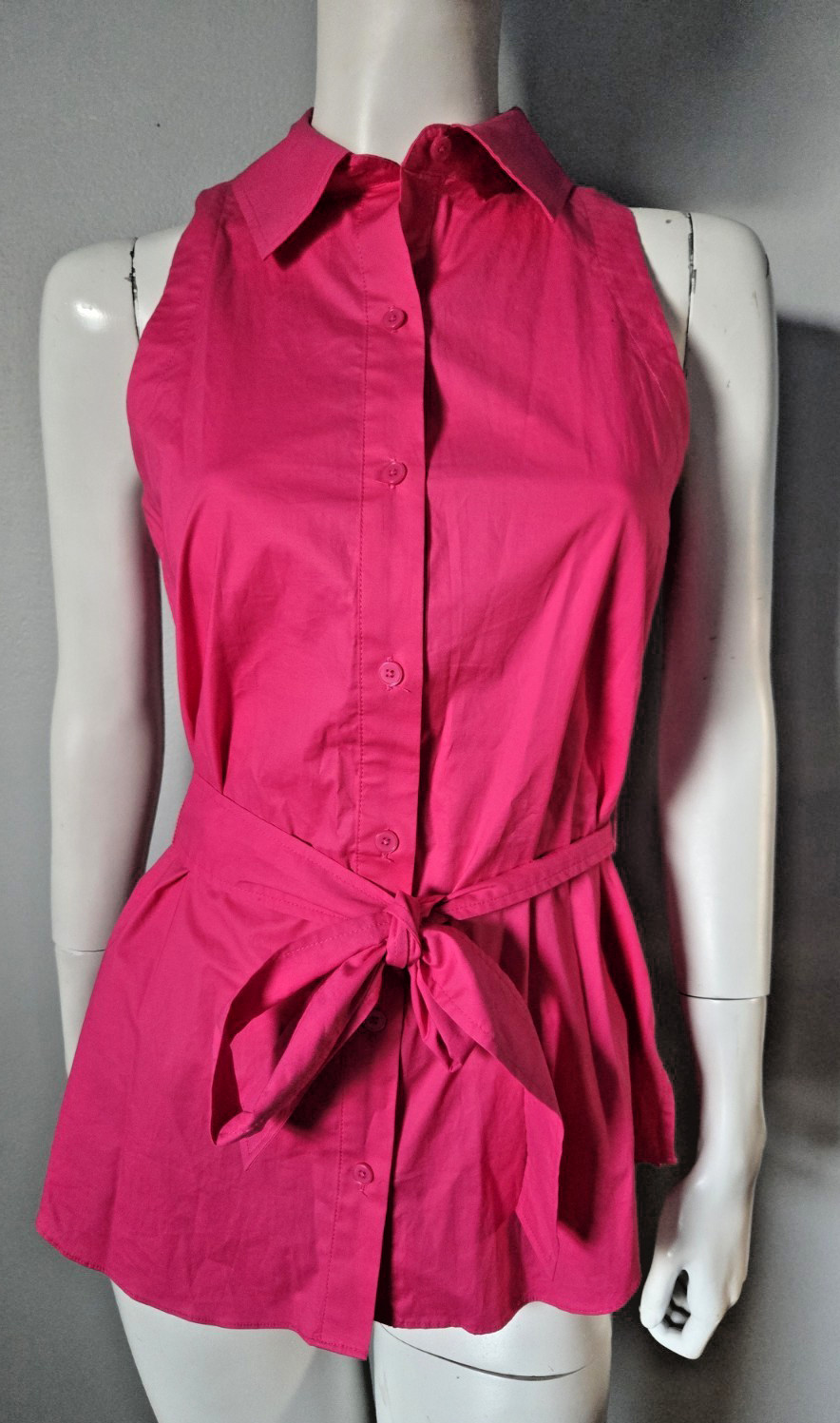 NEW Derek Lam 10 Crosby Sz 2 Casper Bolero Sleeve Button Down Magenta Blouse 2-1