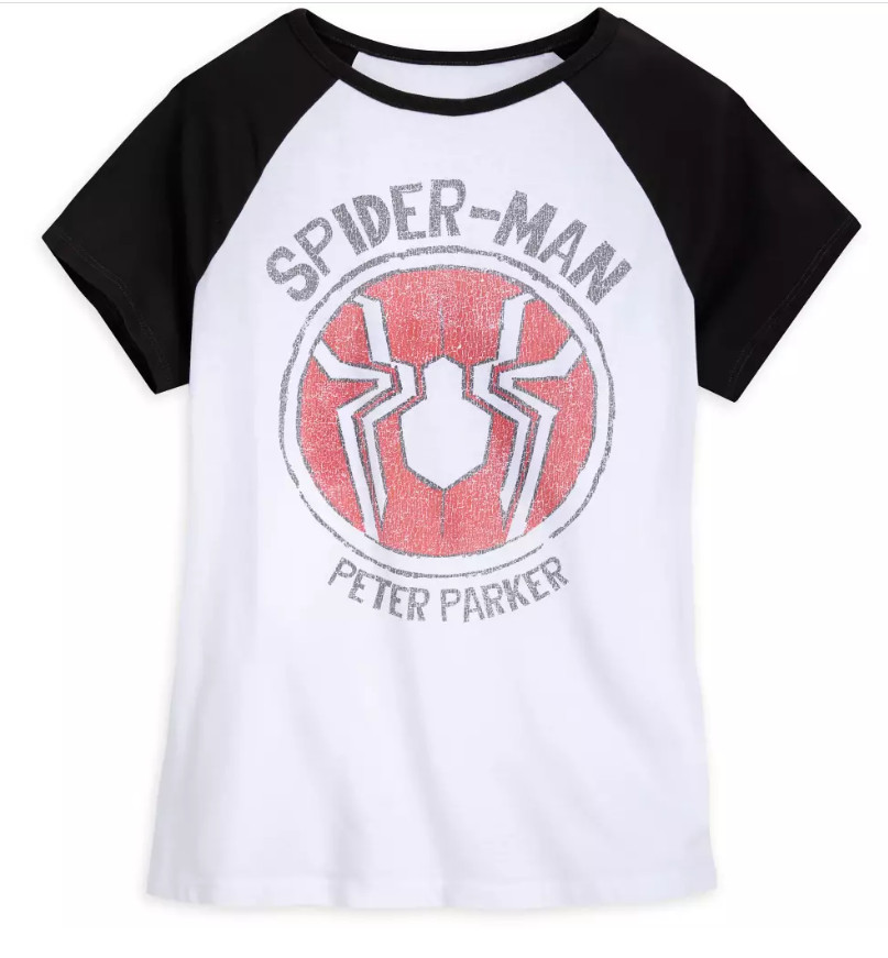 WOMEN’S SIZE 3X DISNEY STORE MARVEL SPIDER-MAN PETER PARKER RAGLAN TOP NWT