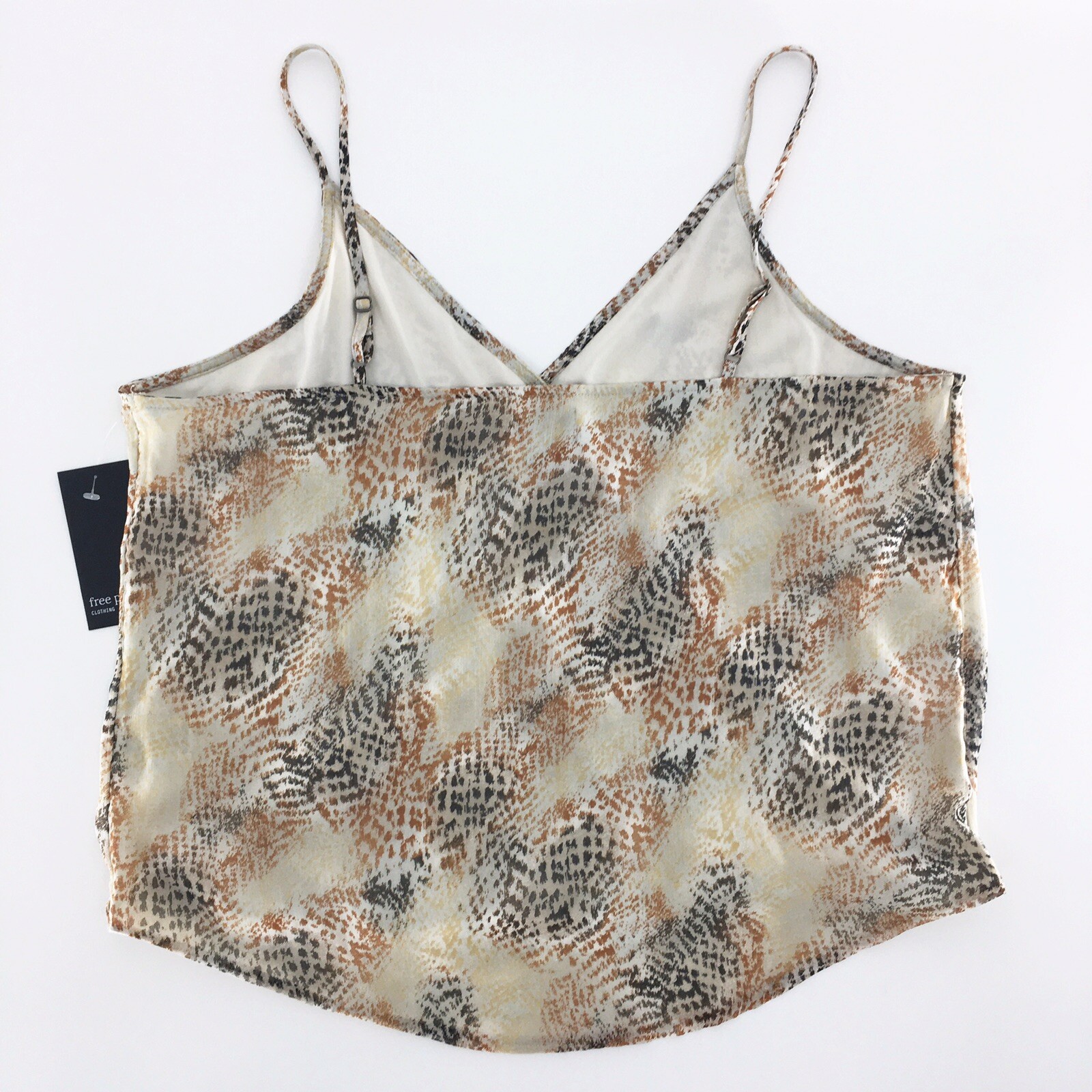 Free Press Nordstrom Blouse Womens Surplice Camisole Tank Top Snake Print Large