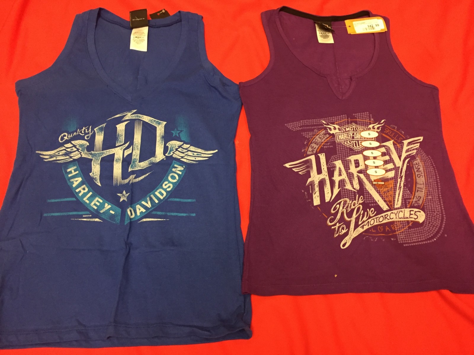 HARLEY DAVIDSON Graceland Elvis Women’s Sleeveless T-Shirt CHOICE of One Shirt
