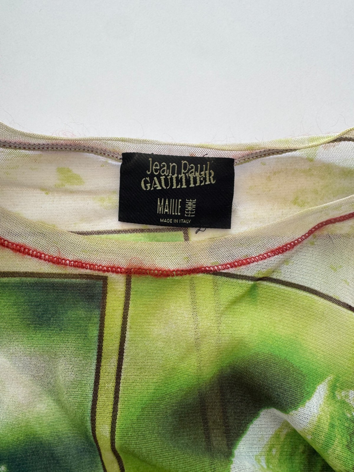 Jean Paul Gaultier 1998 Long Sleeve Mesh Shirt