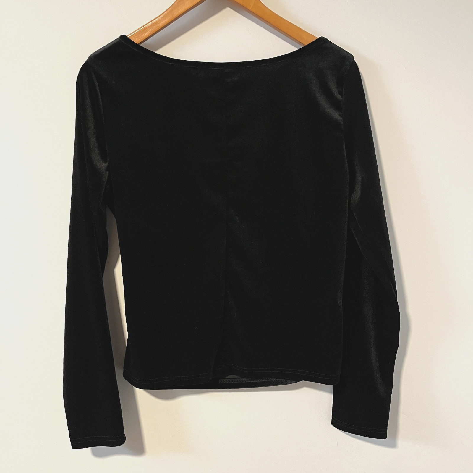 Long Sleeve Velvet Dress Top With Ruched Side Boatneck Cocktail Formal Party