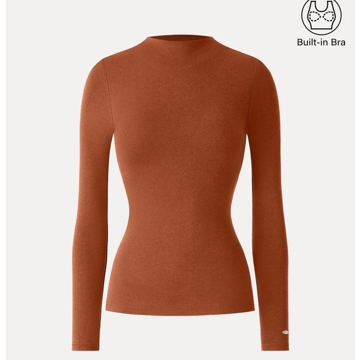 OGL Eco-Mousse LiteWarm Mockneck L/S Brami Top Sz S Autumn Stretch Modern Chic