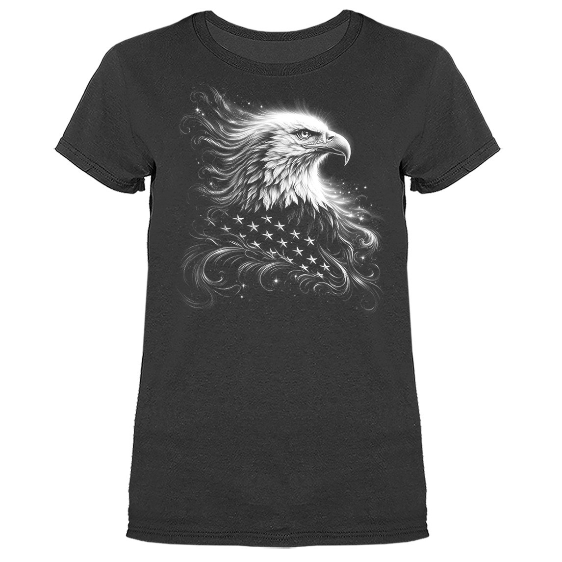 Bald Eagle American Flag Patriotic USA Freedom Women’s T-shirt