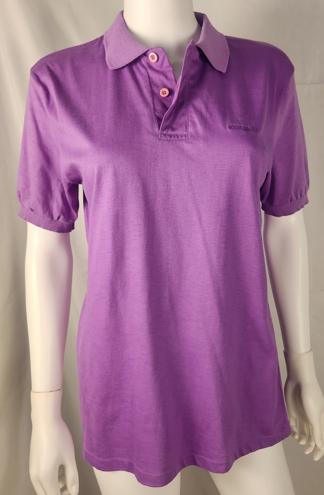 80s Ocean Pacific Purple Polo Surf/Preppy/Athleisure/Minimalist Women’s M