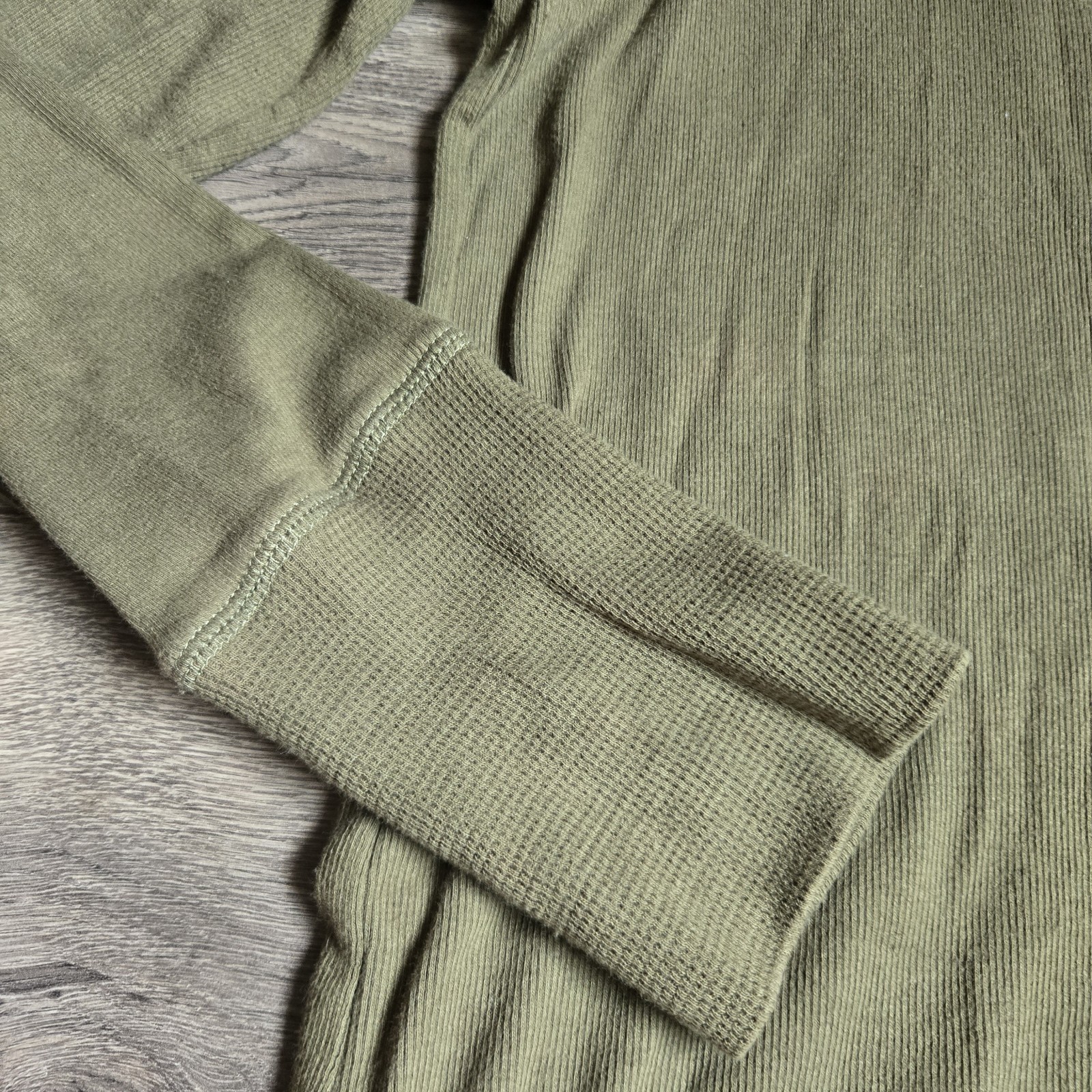 Harley Davidson Womens 2XL Henley Thermal Long Sleeve Army Olive Green Studded