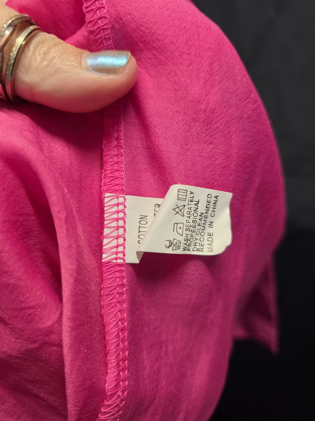 CBR Chic Boutique Rose – Button Front Blouse – Womens XL – Pink – Sheer Top
