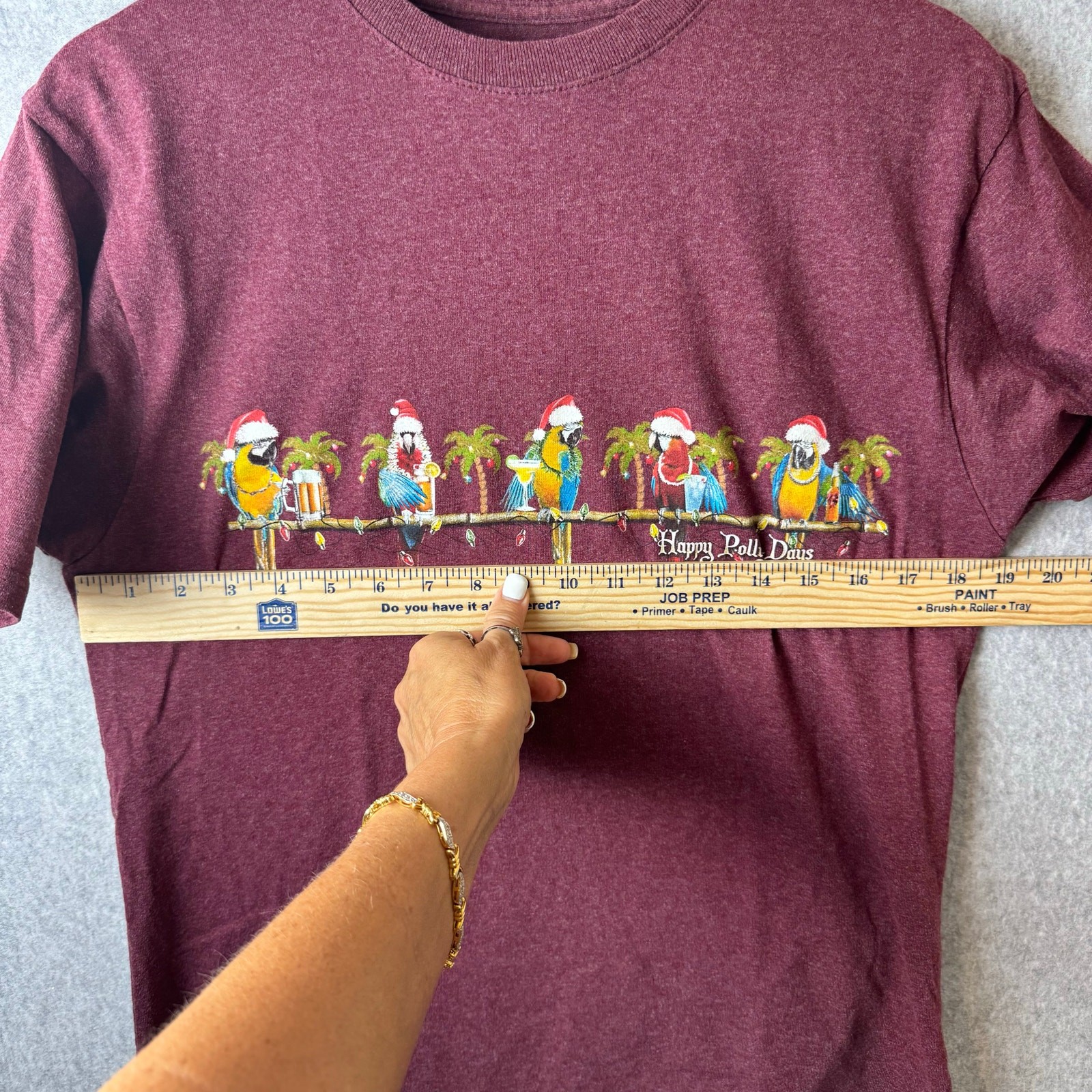 Boca Islandwear Graphic T-Shirt Women’s Medium Party Parrots Birds Cotton Casual
