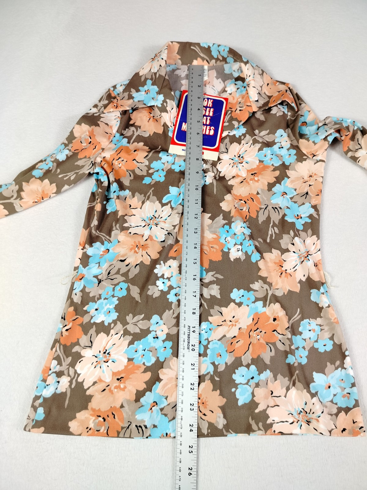 KMART Button Down Shirt Woman’s Size 7/8 Multicolor Vintage 70s Floral Bloomcore