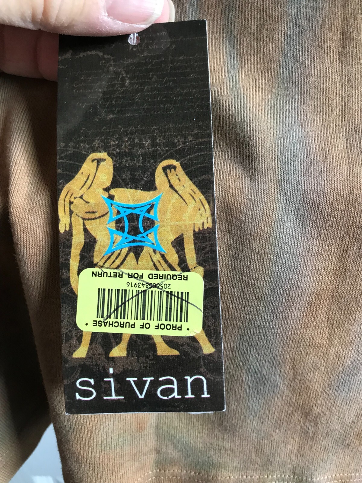 NEW ~ SIVAN ~ WOMAN’S COTTON TUNIC TOP ~ V-NECK ~ 3/4 SLEEVE ~ TAGS