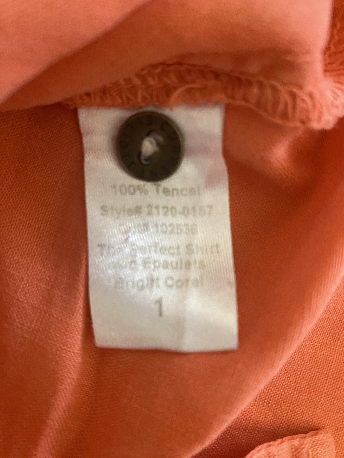 Current Elliott Prep School Button Down Coral Shirt Size 1
