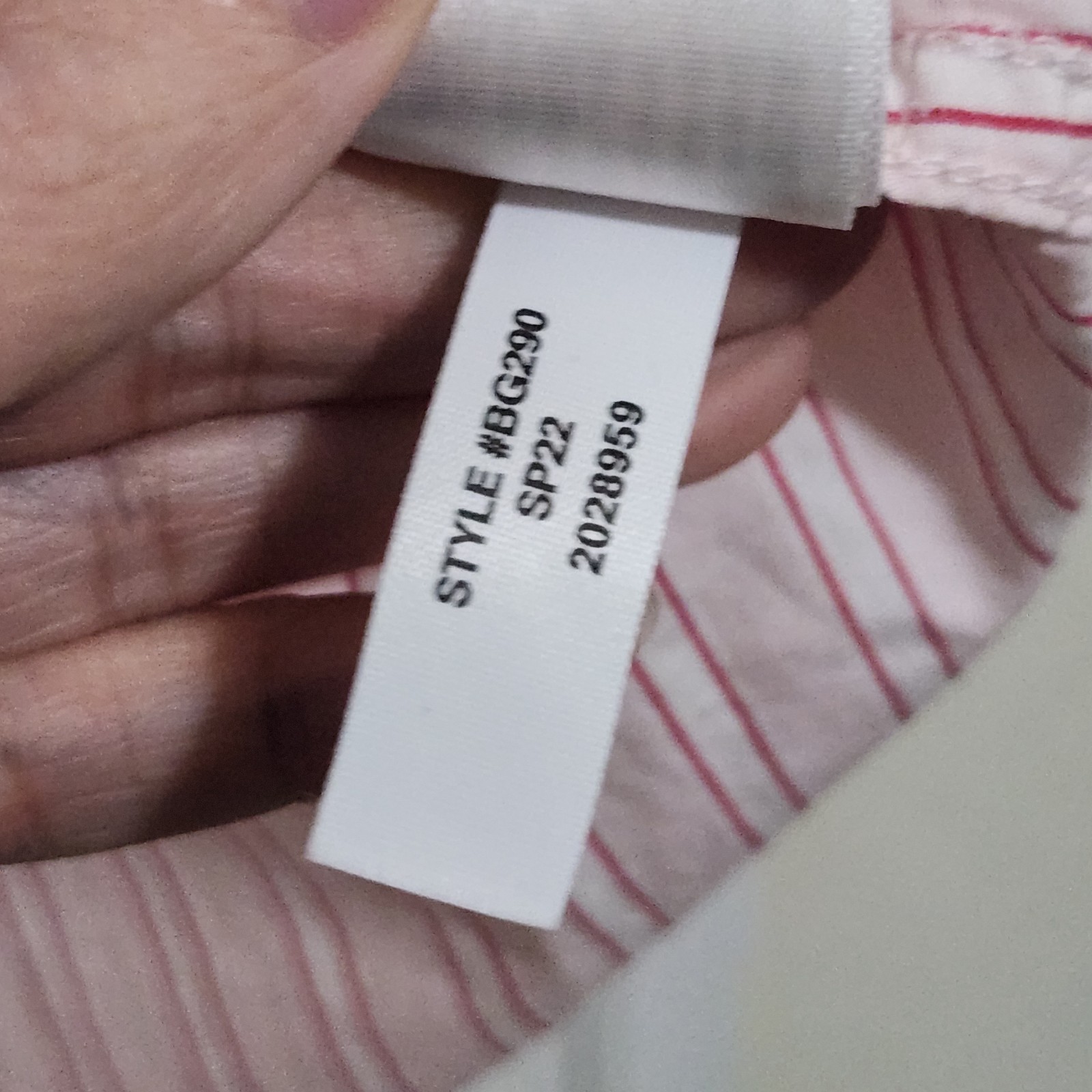 J Crew Women’s 14 Classic Poplin Pink Striped Button Up Shirt Longsleeve BG290