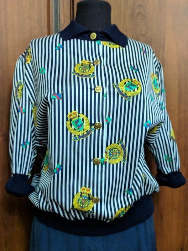 Women Peter Hahn shirt multicolor cotton 42/XL/#C918