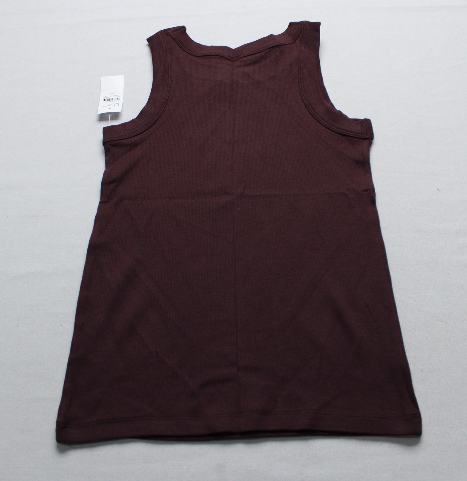 LOFT Women’s The Perfect Ribbed High Neck Tank MS7 Dark Purple Size XS NWT