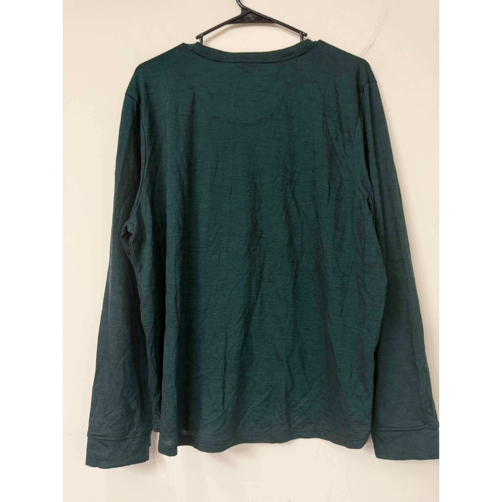 Bombas Women 1X Merino Wool Tencel Blend Long Sleeve Shirt Green Teal Crewneck