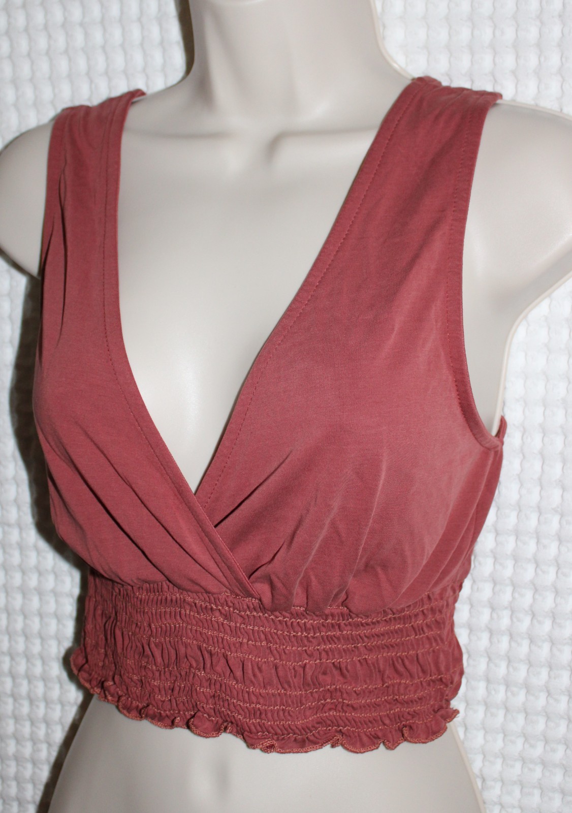 Urban Outfitters*Wrap Look*Soft Cami Crop Tank Top Womens Size M*Brown*Boho