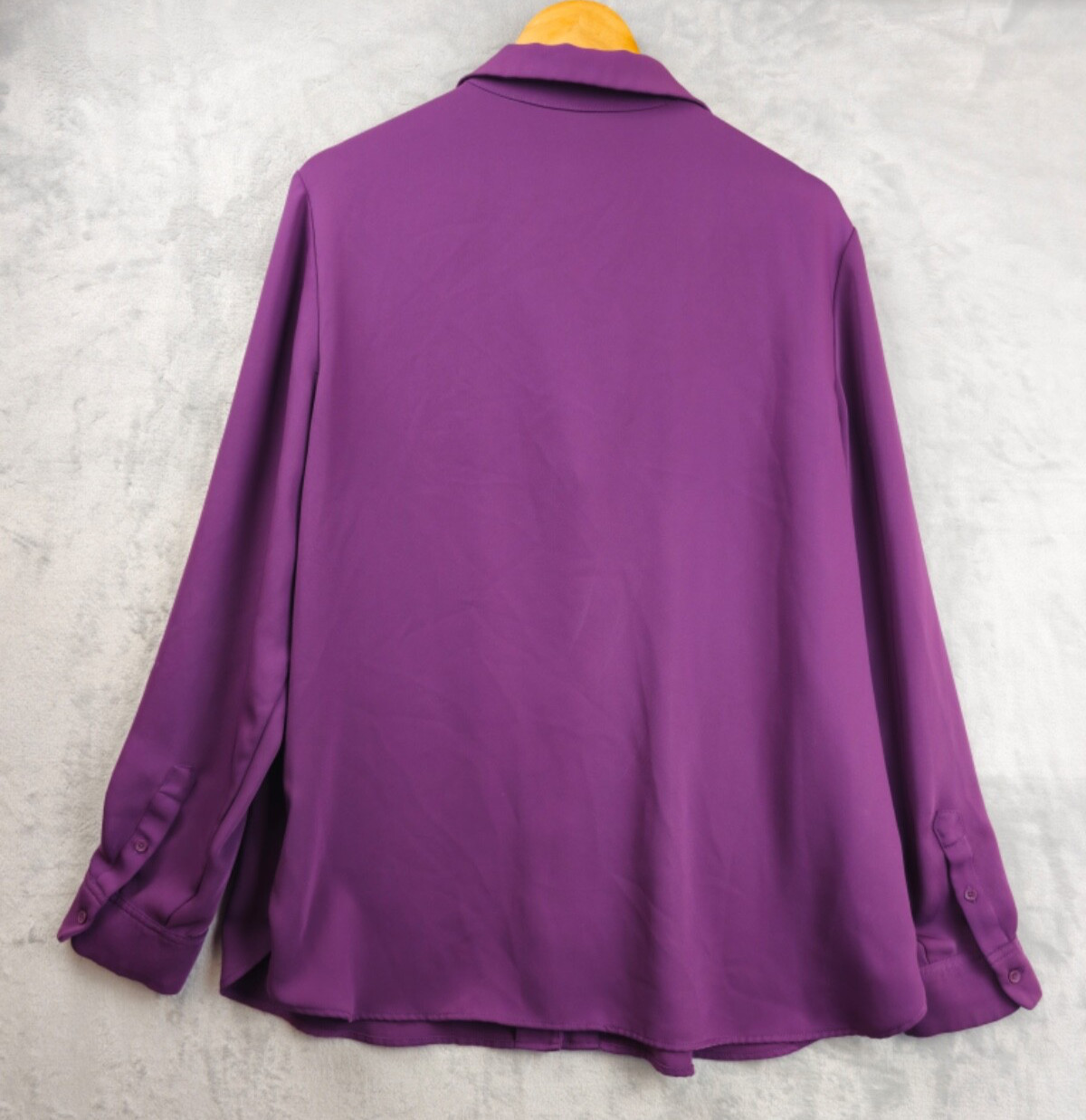 Aritzia Babaton Lapel Monocle Shirt Tunic Top Eggplant Purple Button Front XL