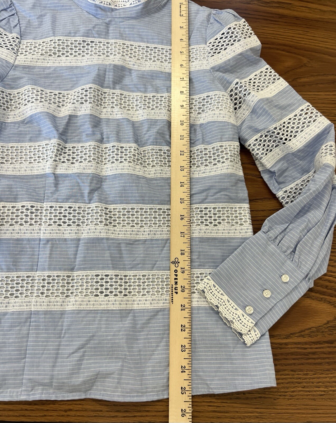 A Loves A Medium Blue LS Lace Inserts