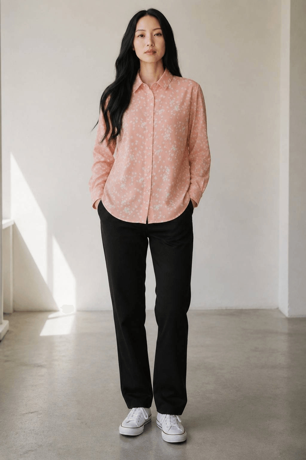 New Pink Whimsical Lollipop Silhouette Collared Long Sleeve Shirt 5 for 35 SALE