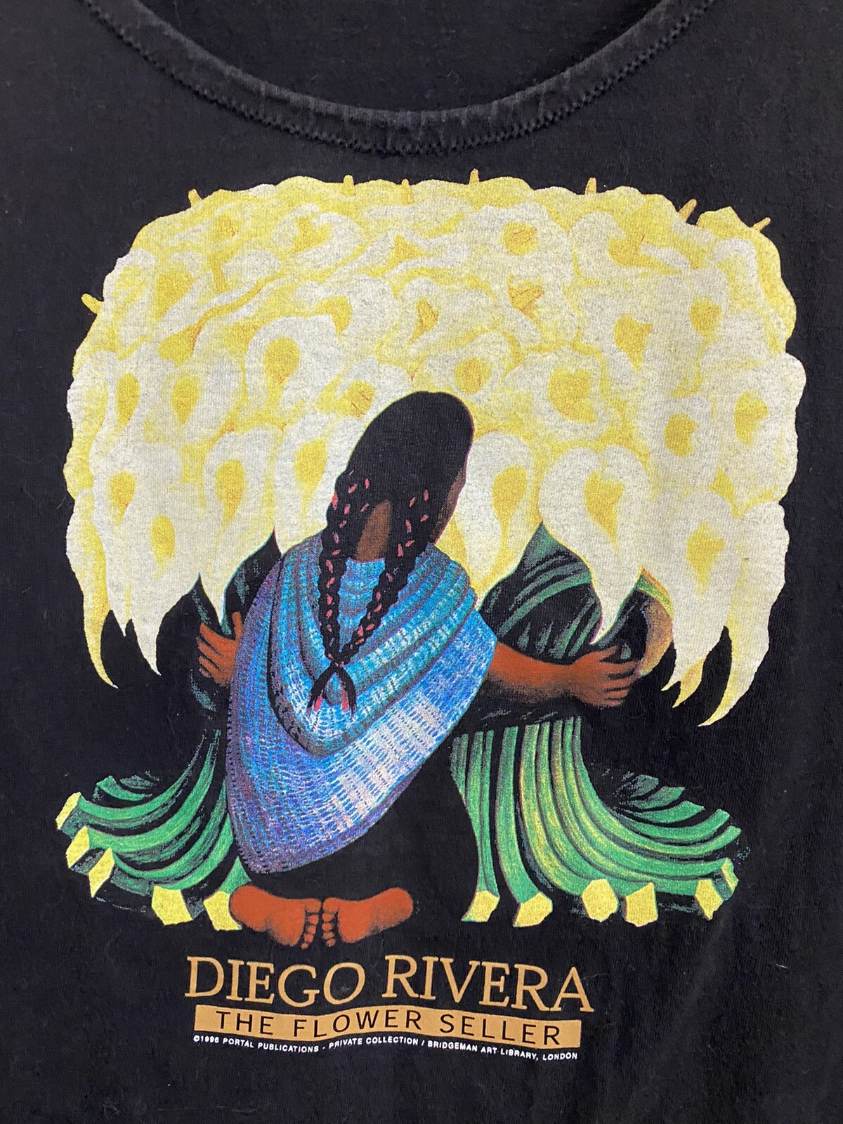 VTG Diego Rivera The Flower Seller 1996 Art Sleep Shirt One Size