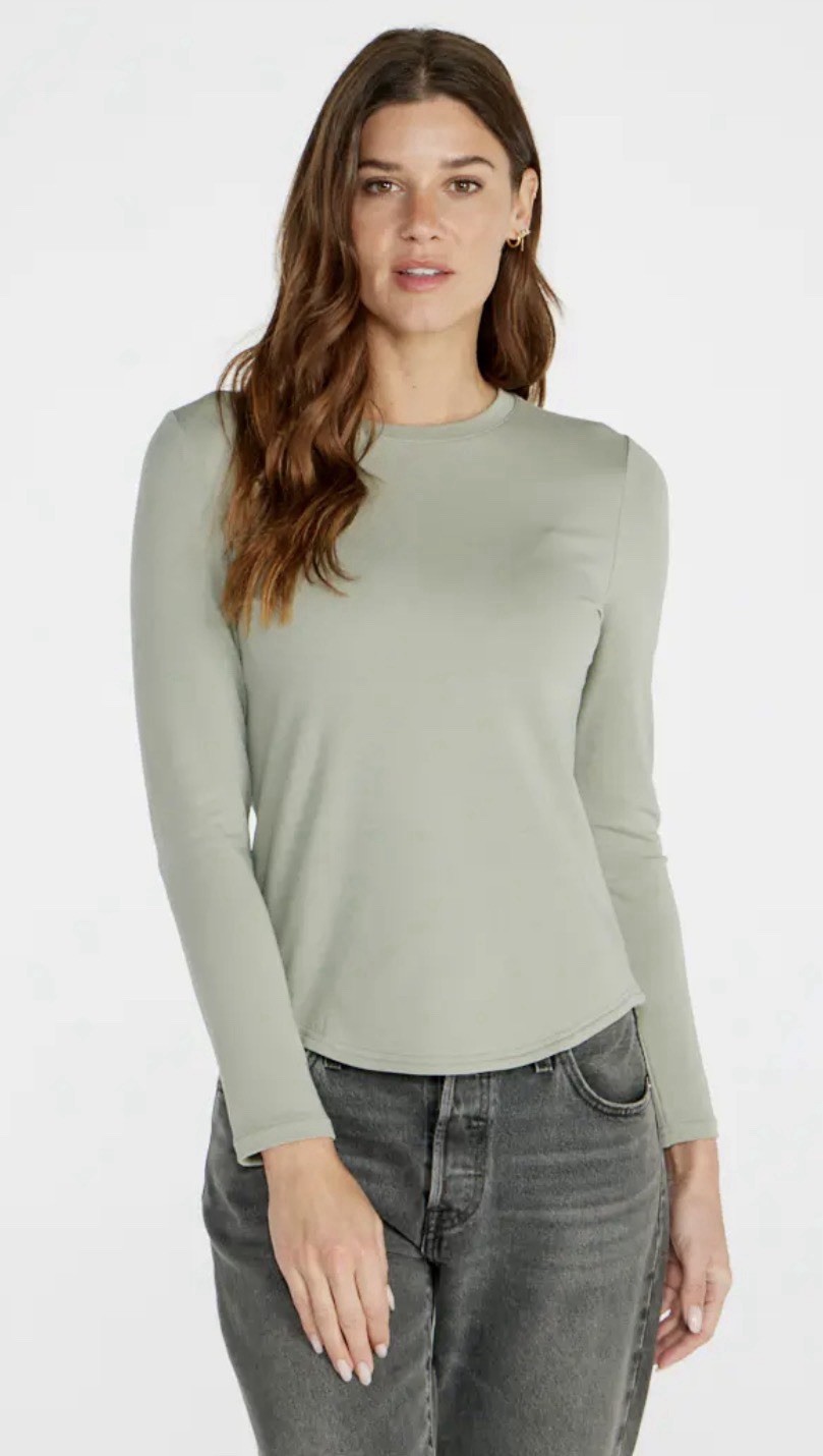 BYLT Premium Basics Drift Long Sleeve Top Willow Women’s Size Medium