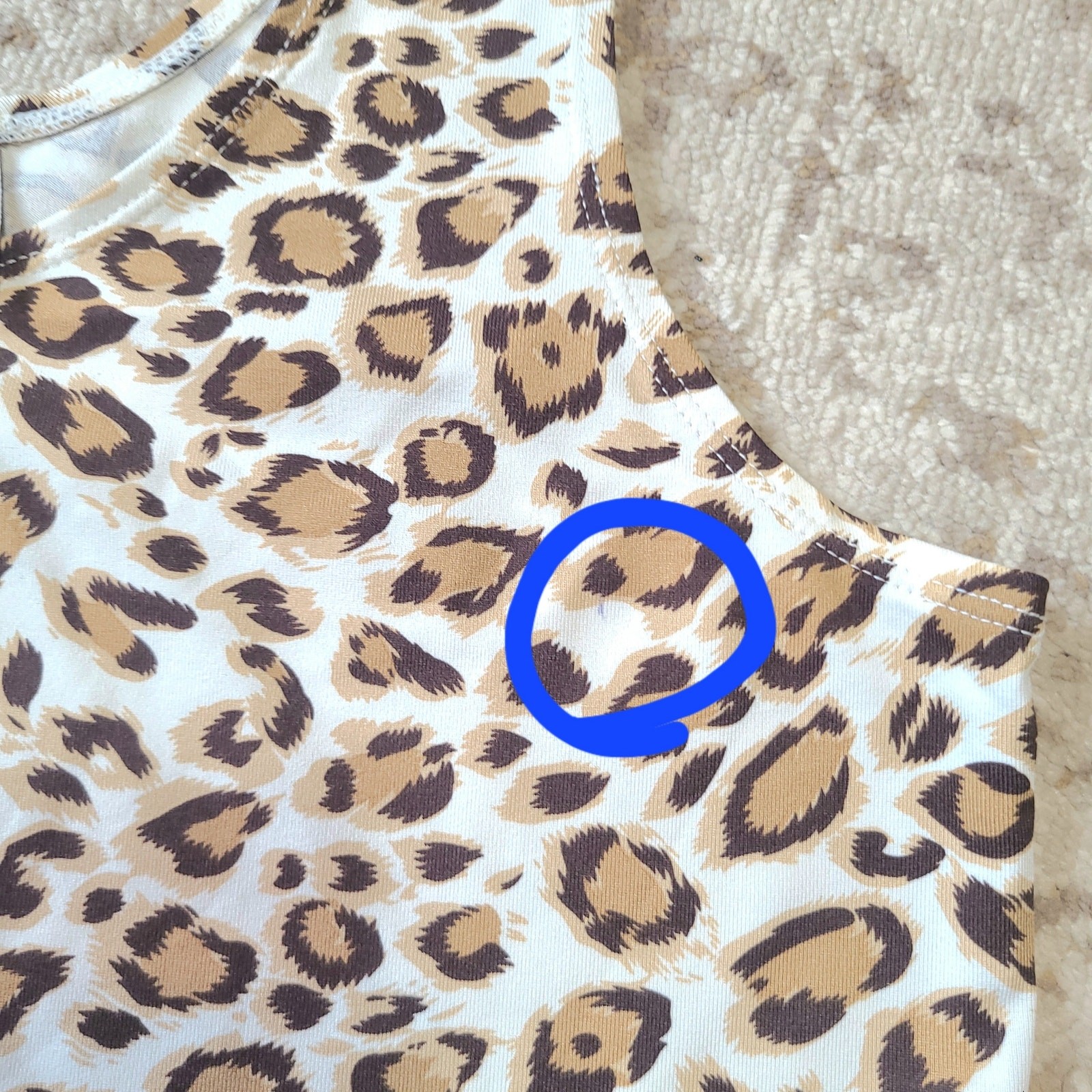 Chico’s Leopard Cheetah Print Tank Top Size Small Nylon Spandex Blend