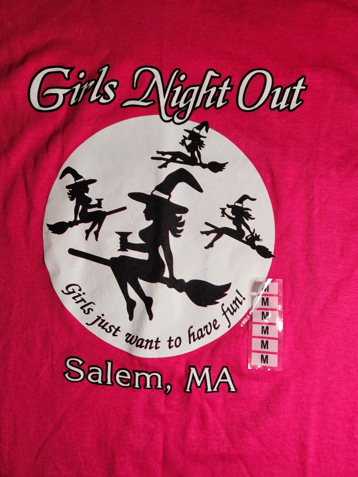 Witches Girls Night Out T-Shirt Halloween Girls Just Wanna Have Fun Salem Sz: Md
