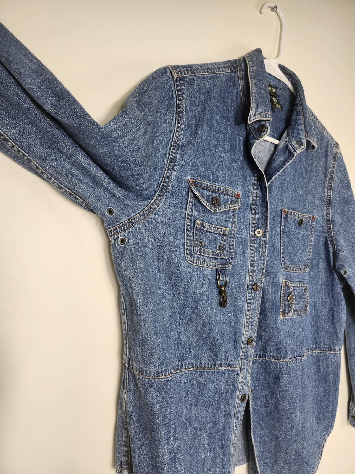 Vintage Lauren Jeans Co. Ralph Lauren Blue Denim Shirt Women’s Size 10P