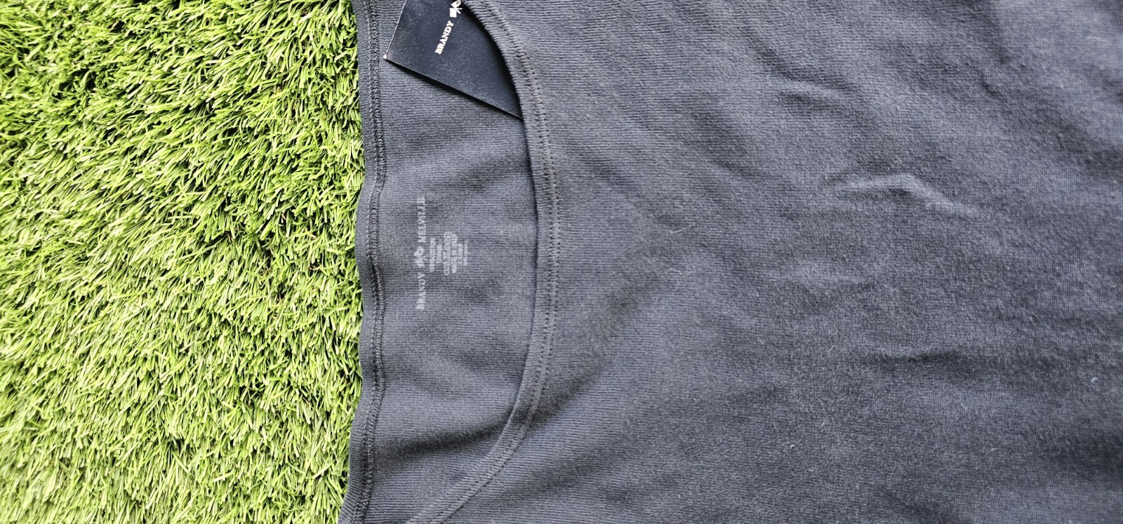 Brandy Melville NWT Elodie Top Navy Blue XS/S 100% Cotton Fitted Boatneck Tee