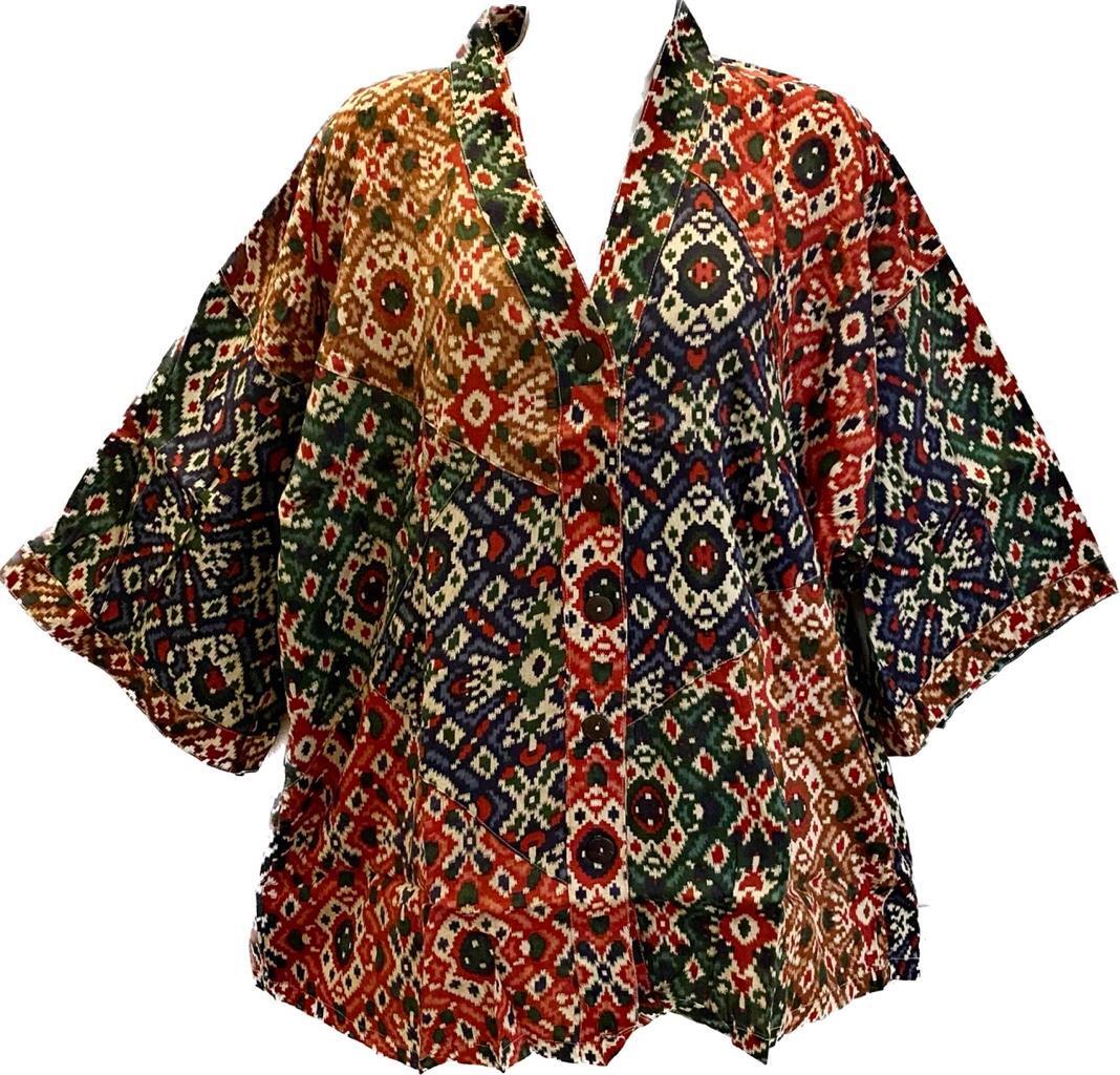 Sacred Threads Bust 48 Hippie Bohemian Festival Oversized Kimono Top 223097 SMB