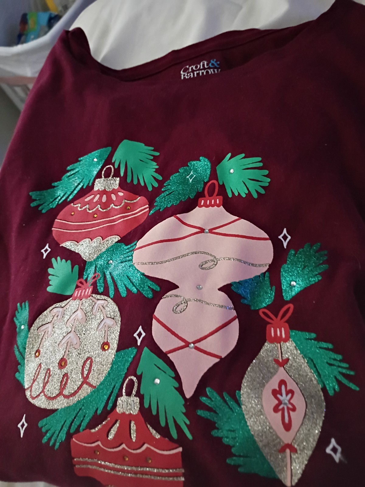 Croft And Barrow Women’s Christmas Tee,2x New